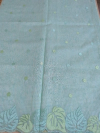 Cotton Doria Leaf Cut Work - Jungle Mist 5