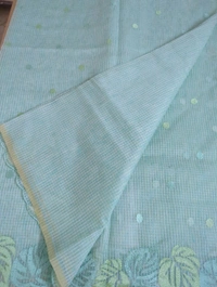 Cotton Doria Leaf Cut Work - Jungle Mist 5