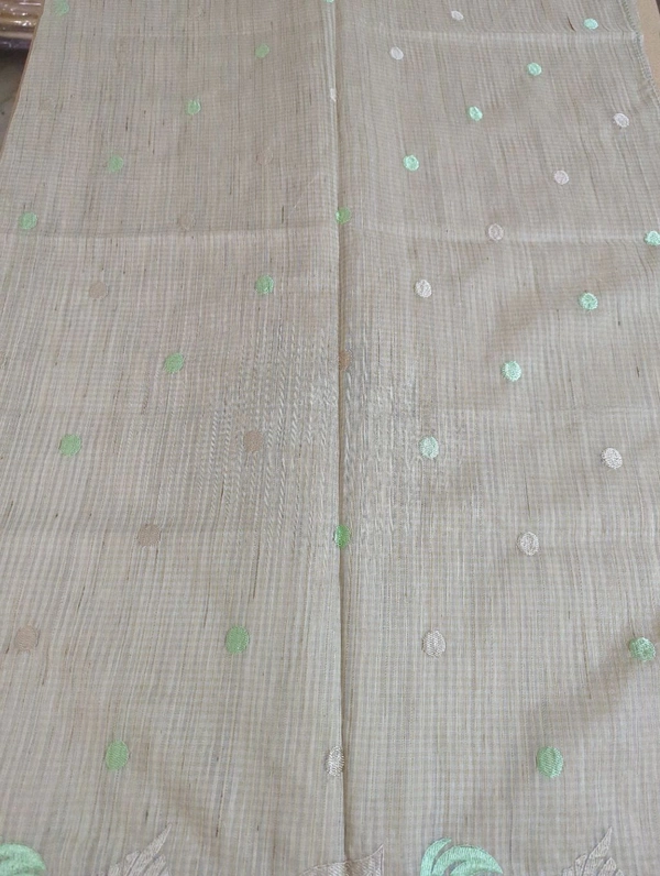 Cotton Doria Leaf Cut Work - Bone 6
