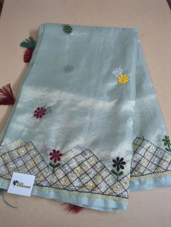 Glass Tissue With Handwork - Jungle Mist