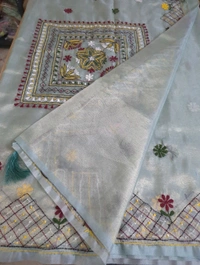 Glass Tissue With Handwork - Jungle Mist