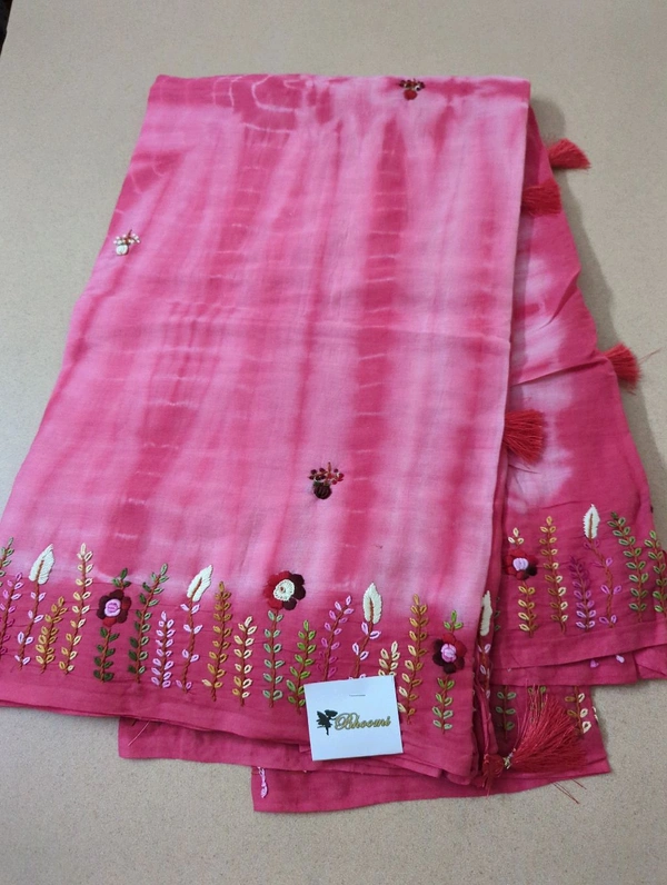 Pure Mulmul Cotton With Handwork - Mandy