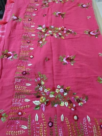 Pure Mulmul Cotton With Handwork - Mandy