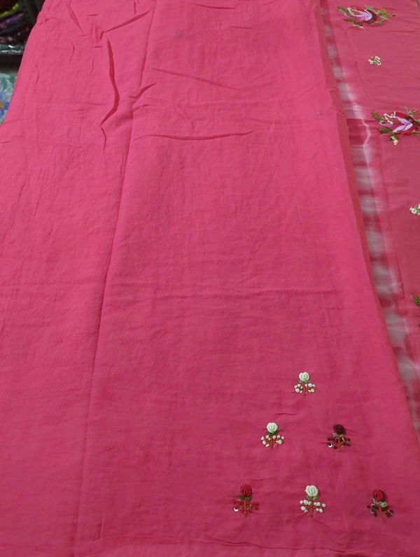 Pure Mulmul Cotton With Handwork - Mandy