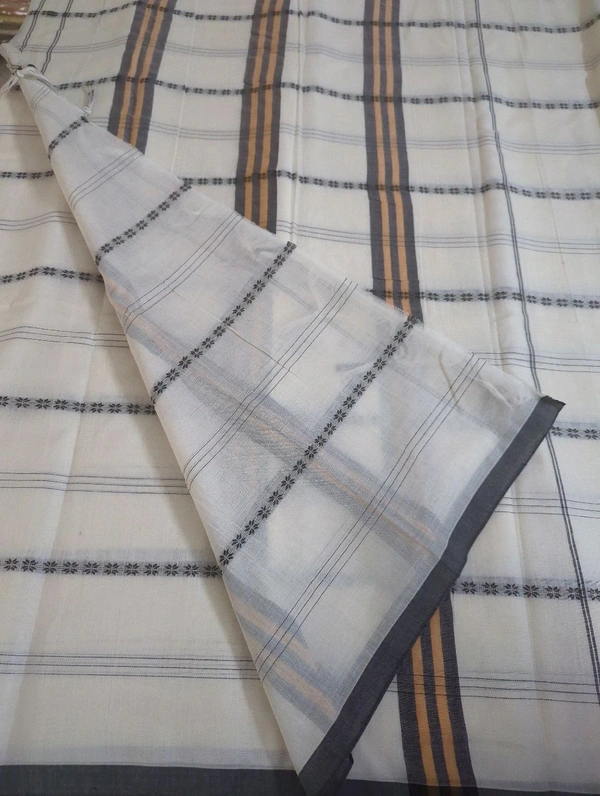 Pure Handloom Narayanapet  - White