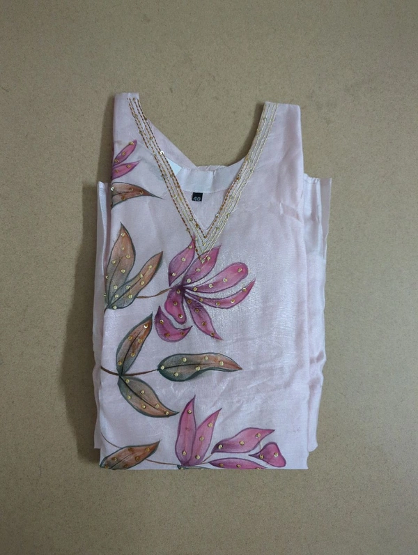 Chanderi With Handpainted - 40