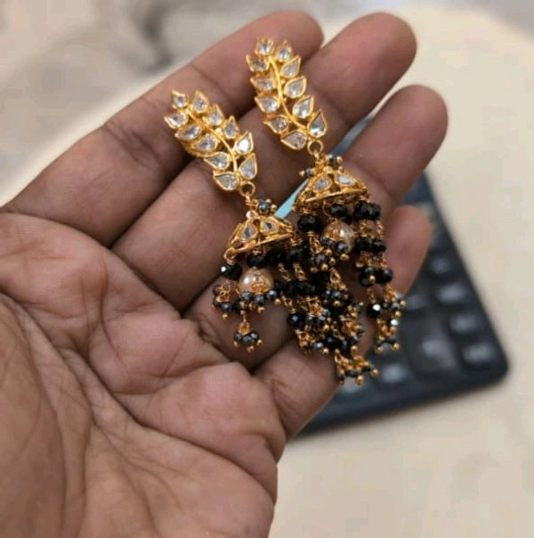 Polki With Black Diamond Jumkis - vz