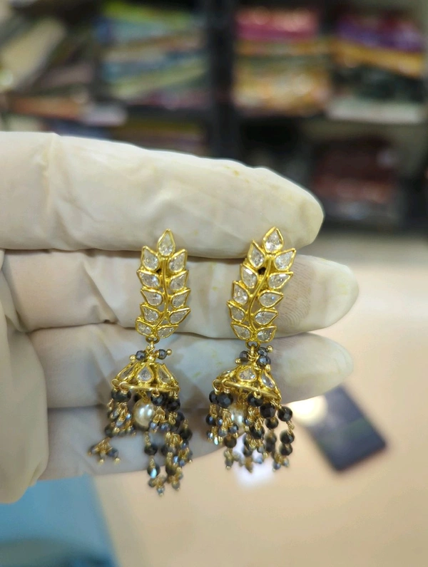 Polki With Black Diamond Jumkis - vz