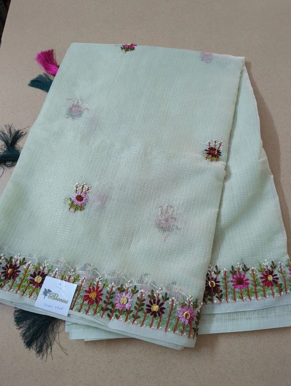 Kota Checks Handwork - Snowy Mint