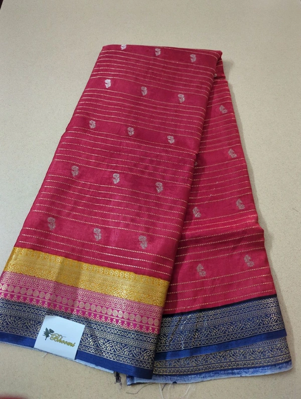 Pure Dola Kanchi Boarder - Red