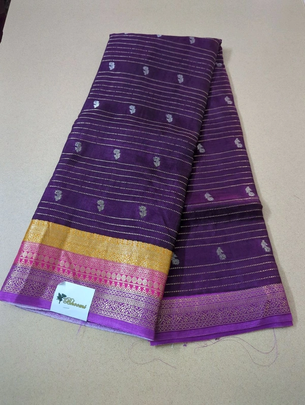 Pure Dola Kanchi Boarder - Pigment Indigo