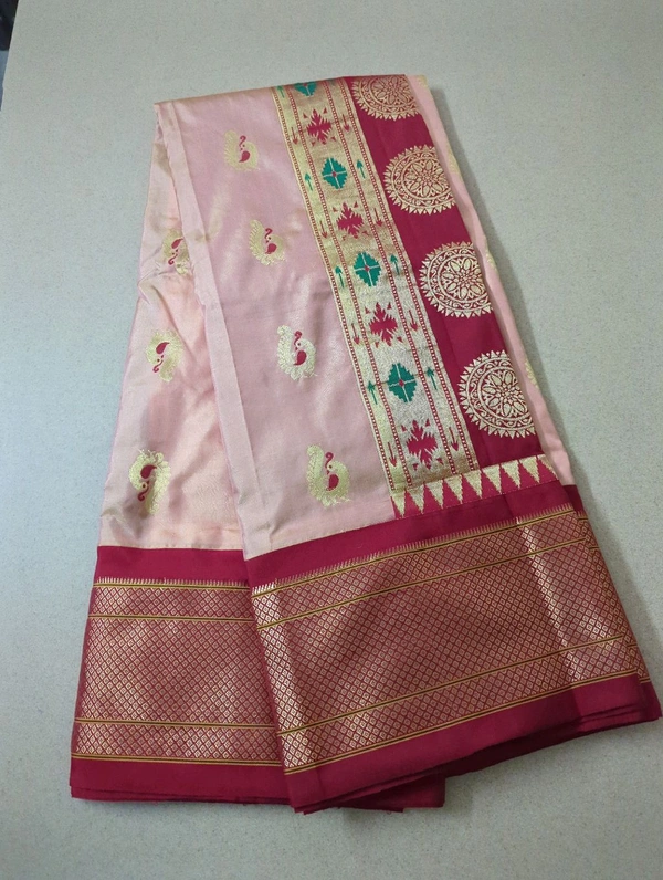 Pure Handloom Narayanapet pythani - Sundown