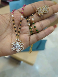 Black Diamonds With diamond Pendent - 7 Working Days
