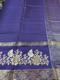 Dola Cheeks With Embroidery  - Pigment Indigo