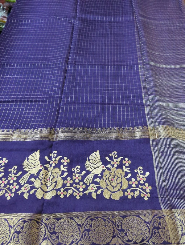 Dola Cheeks With Embroidery  - Pigment Indigo