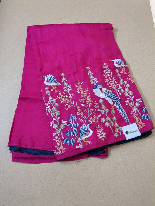 Pure Dola Embroidery  - pink