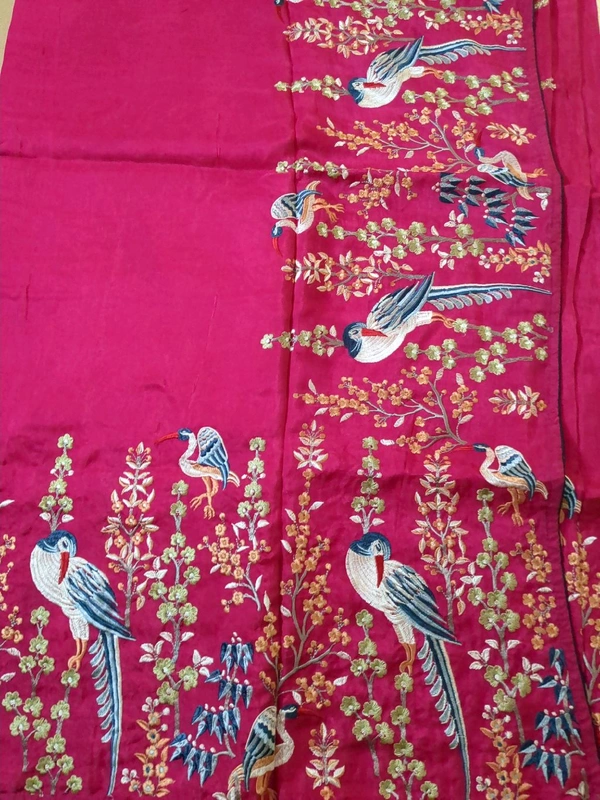 Pure Dola Embroidery  - pink