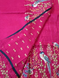 Pure Dola Embroidery  - pink
