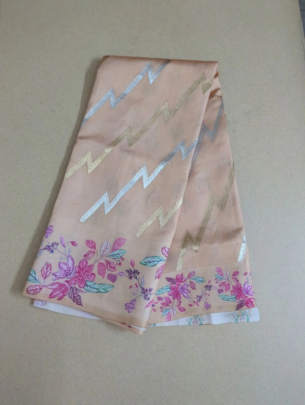 Pure Handloom Raw Mango - Peach