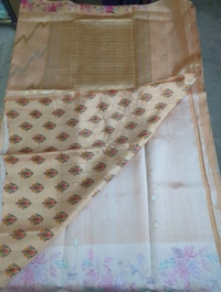 Pure Handloom Raw Mango - Peach