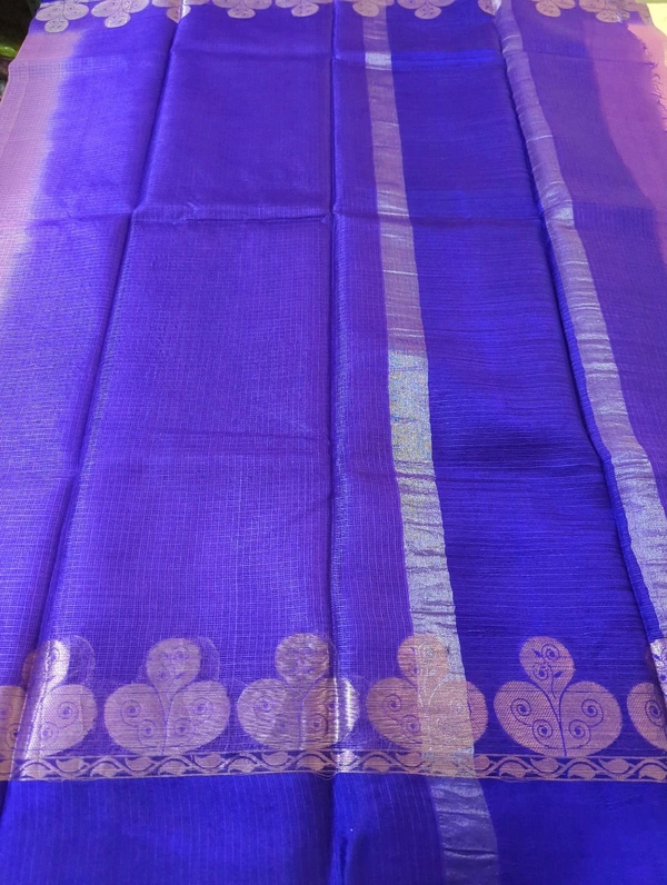Pure Handloom Tusser Kota - Lavender Rose