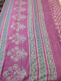 SOFT CHANDERI BLOCK PRINT - Electric Violet
