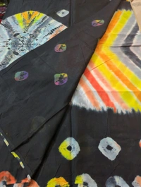 PURE COTTON BHANDHEJ - Black