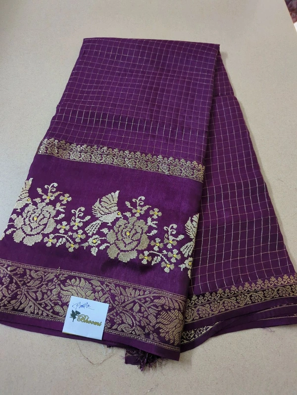 Dola Cheeks With Embroidery  - Purple
