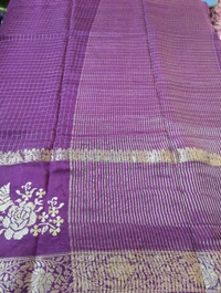 Dola Cheeks With Embroidery  - Purple