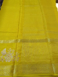 Dola Cheeks With Embroidery  - Yellow