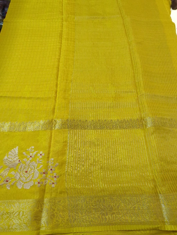 Dola Cheeks With Embroidery  - Yellow
