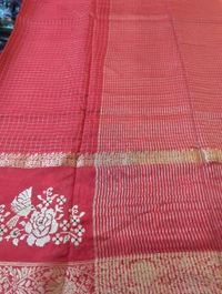 Dola Cheeks With Embroidery  - Red