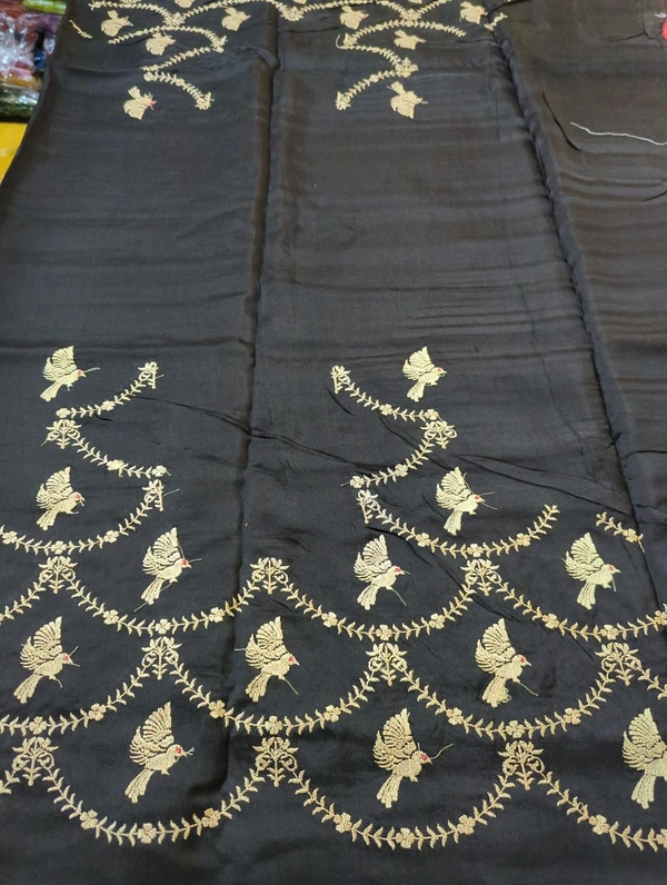 Dola Cheeks With Embroidery  - Red