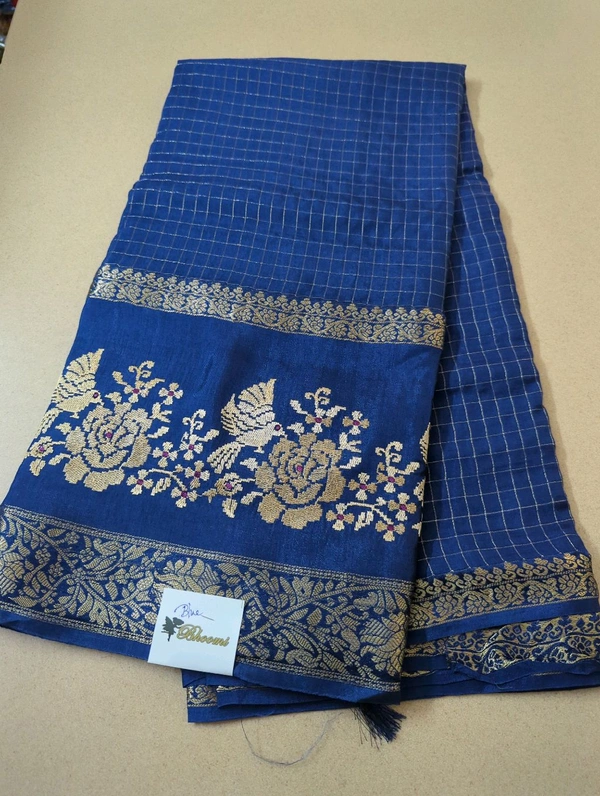 Dola Cheeks With Embroidery  - Blue
