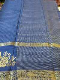 Dola Cheeks With Embroidery  - Blue