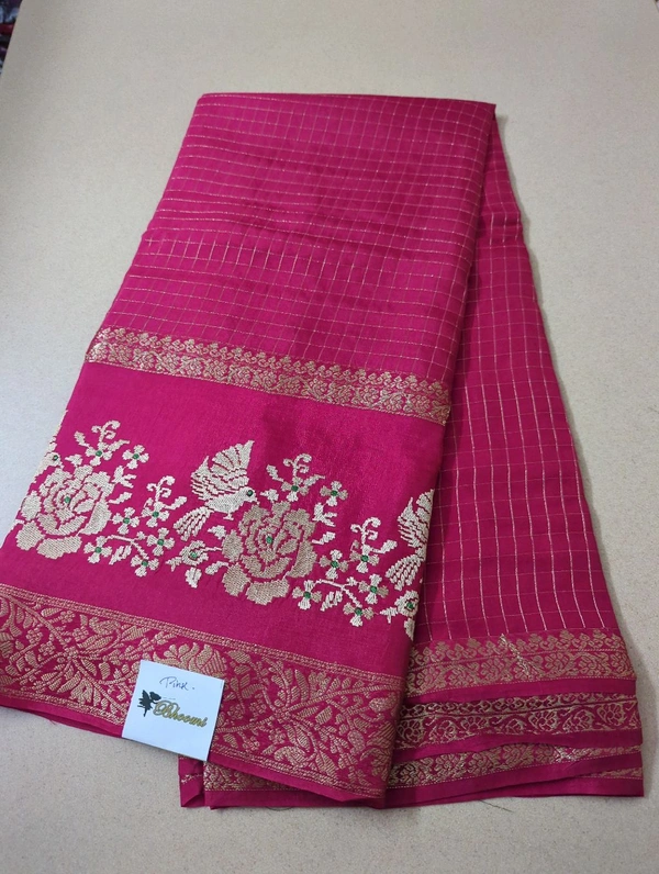 Dola Cheeks With Embroidery  - pink