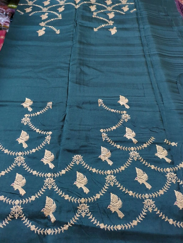 Dola Cheeks With Embroidery  - Cardinal Pink