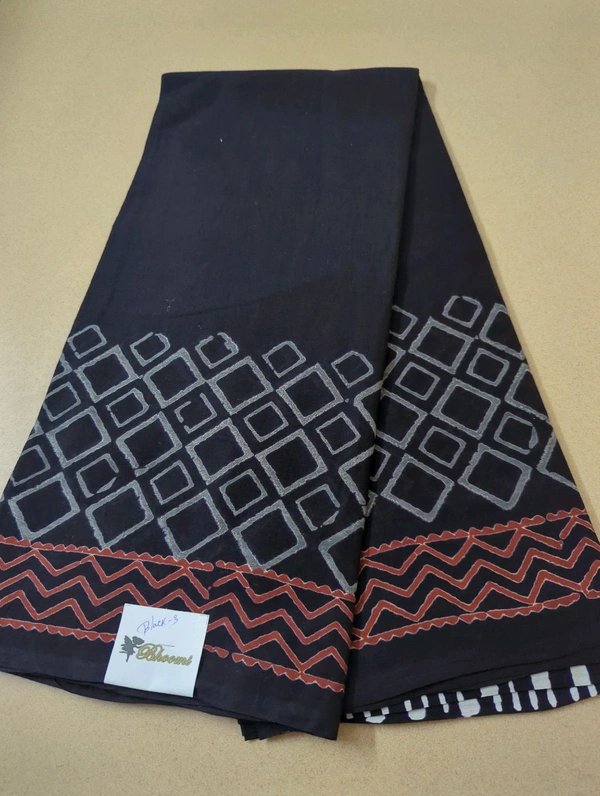 PURE MUL MUL BLOCK PRINT - Black 3