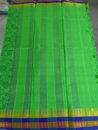 Pure Handloom Narayanpet Cotton Print - green 12