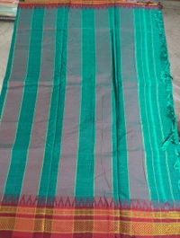 Pure Handloom Narayanpet Cotton Print - lux green 14