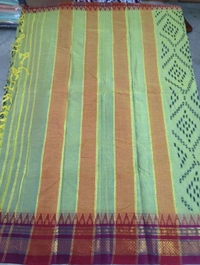 Pure Handloom Narayanpet Cotton Print - olive 5