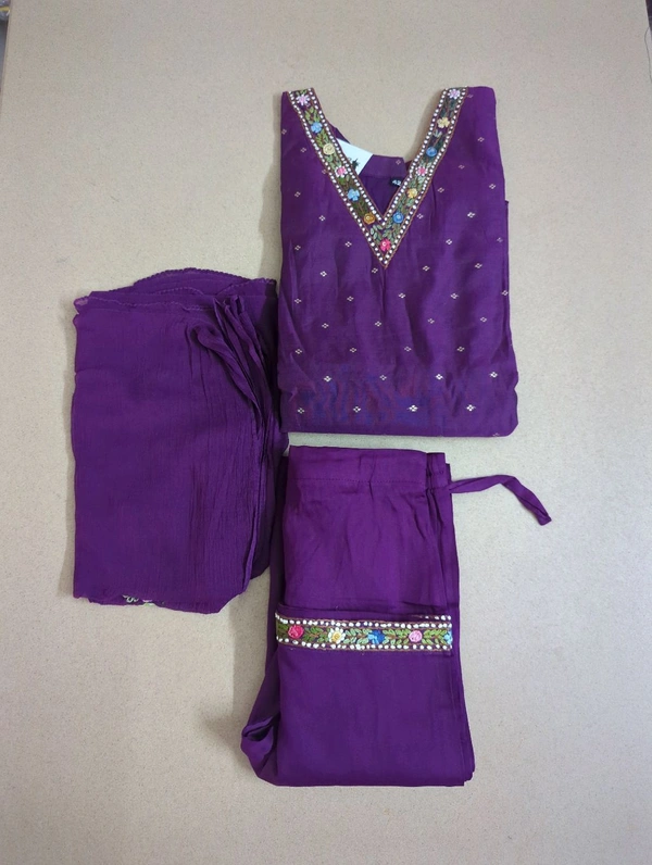 Soft Chanderi Handwork - 46