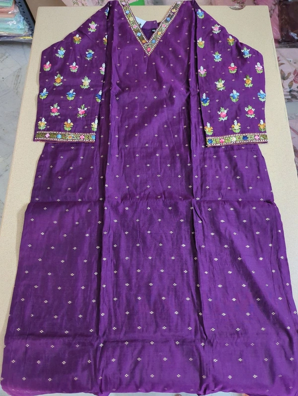 Soft Chanderi Handwork - 46