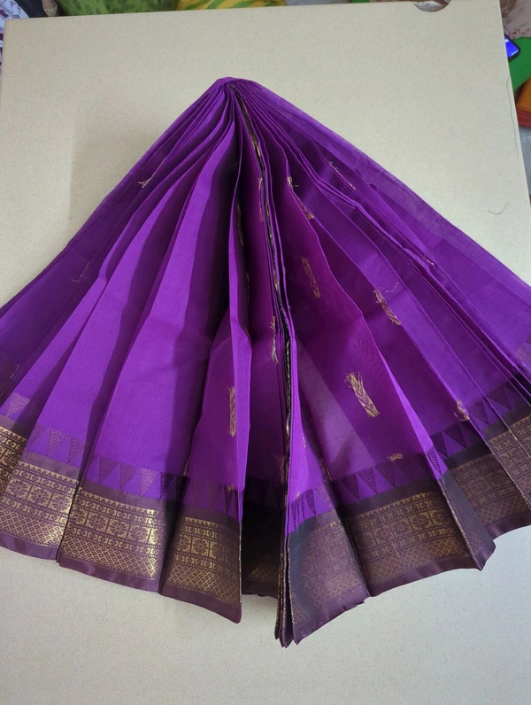 Pure Gadwal Cotton - purple 5