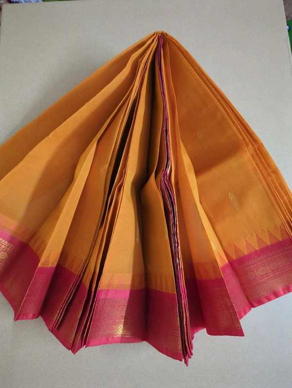 Pure Gadwal Cotton - orange 6
