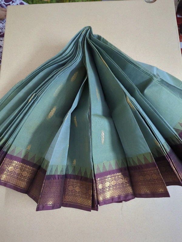 Pure Gadwal Cotton - gray 9