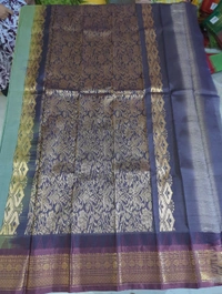 Pure Gadwal Cotton - gray 9