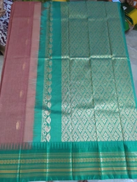 Pure Gadwal Cotton - maroon 11