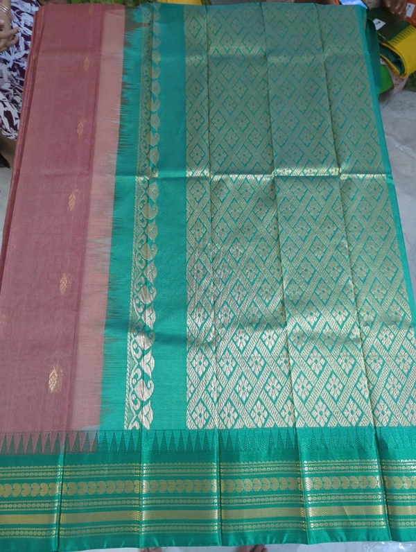 Pure Gadwal Cotton - maroon 11