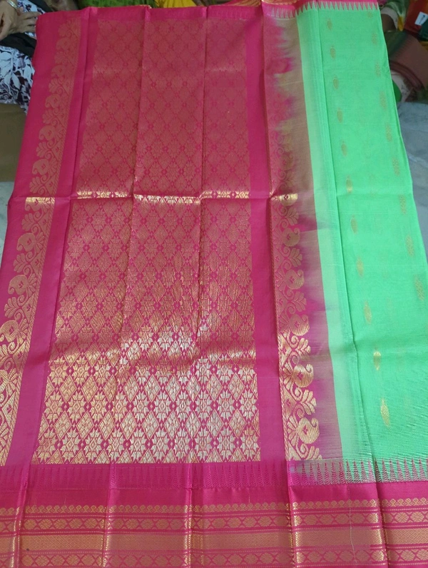 Pure Gadwal Cotton - mint 12
